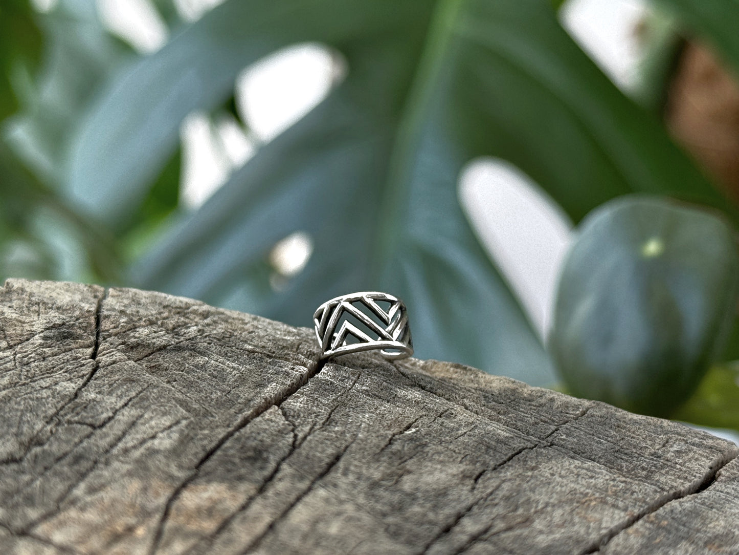 Ohrclip Zickzack Muster, Ohrschmuck ohne Loch, Ohrmanschette
