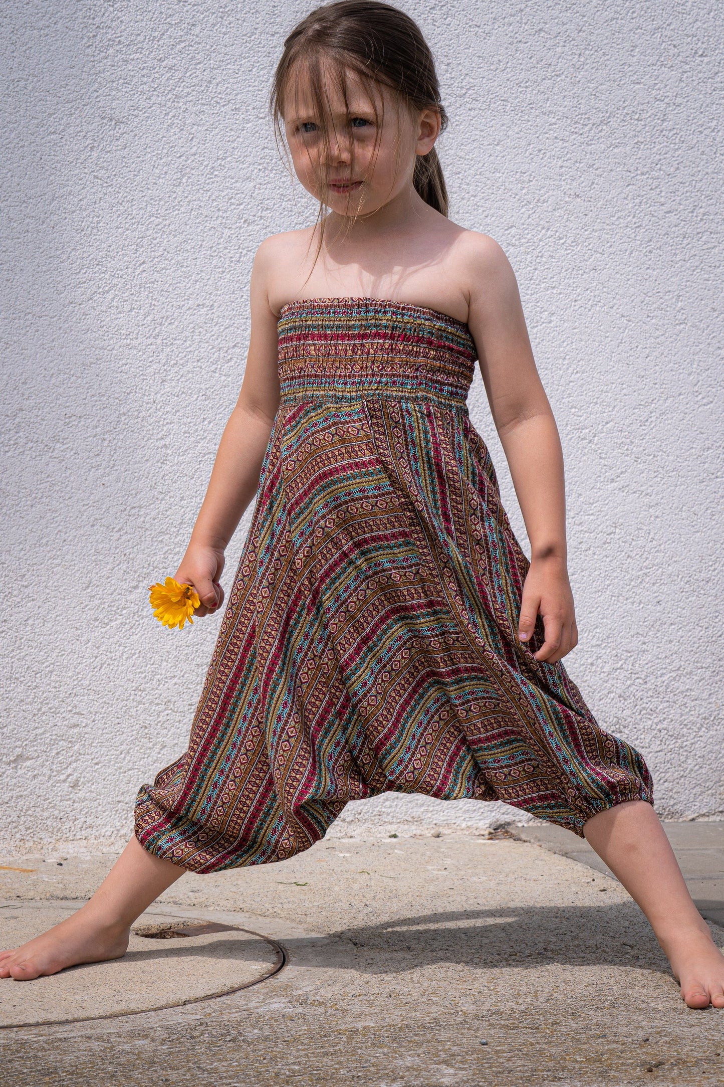 Cozy Alibaba pants for children, colorful stripes