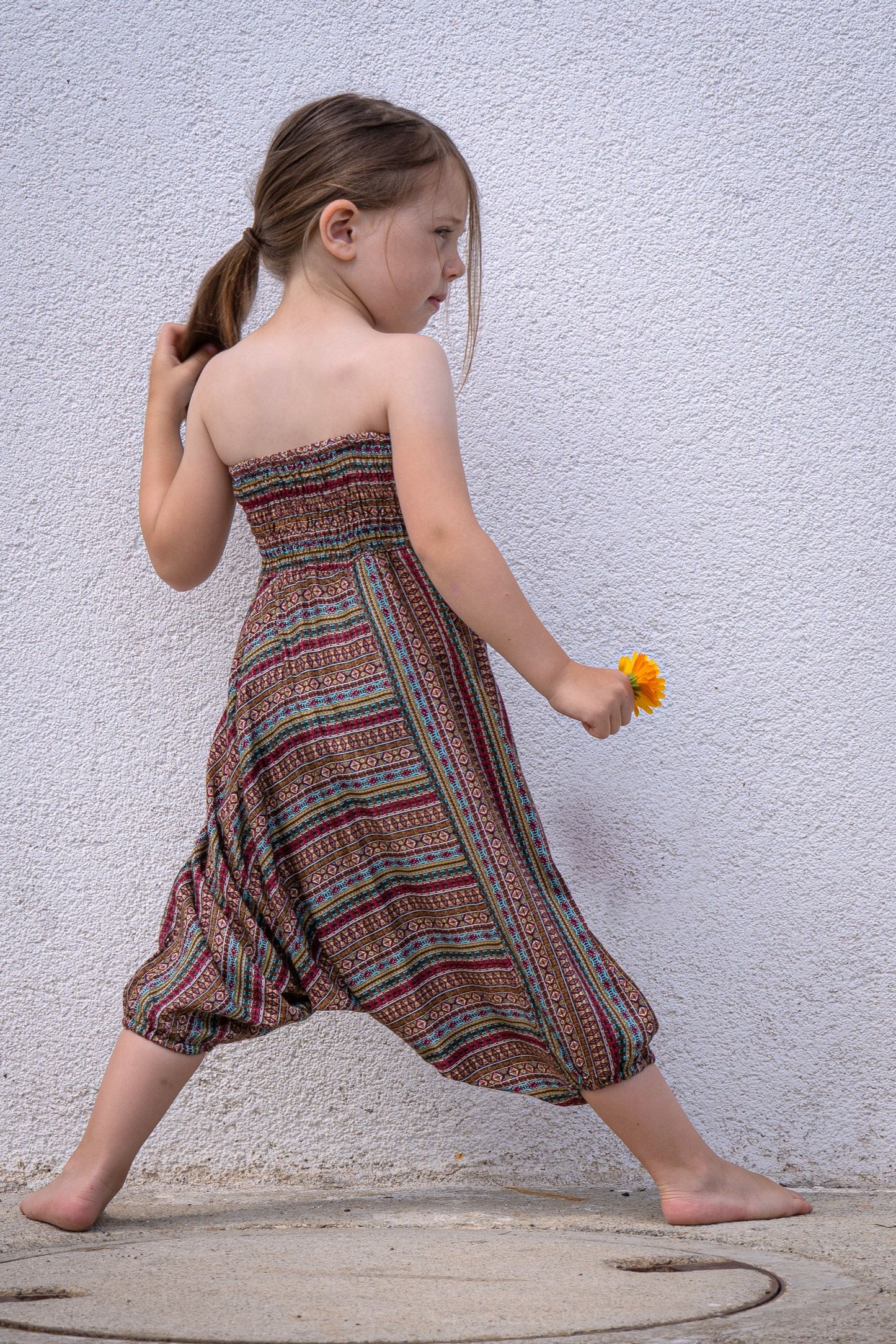 Cozy Alibaba pants for children, colorful stripes