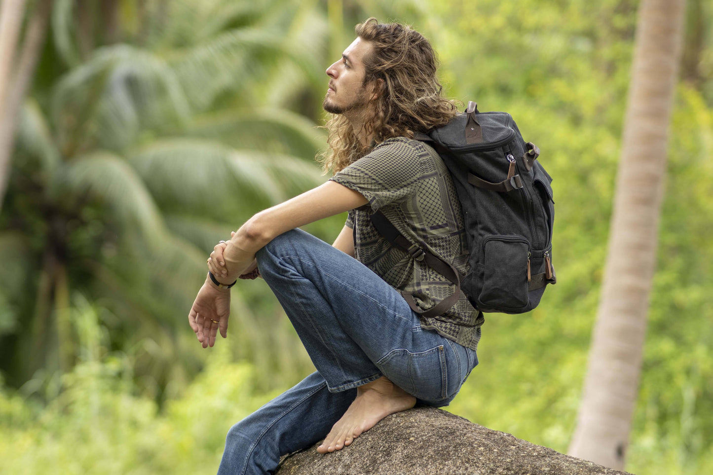grosser Canvas Rucksack in verschiedenen Farben