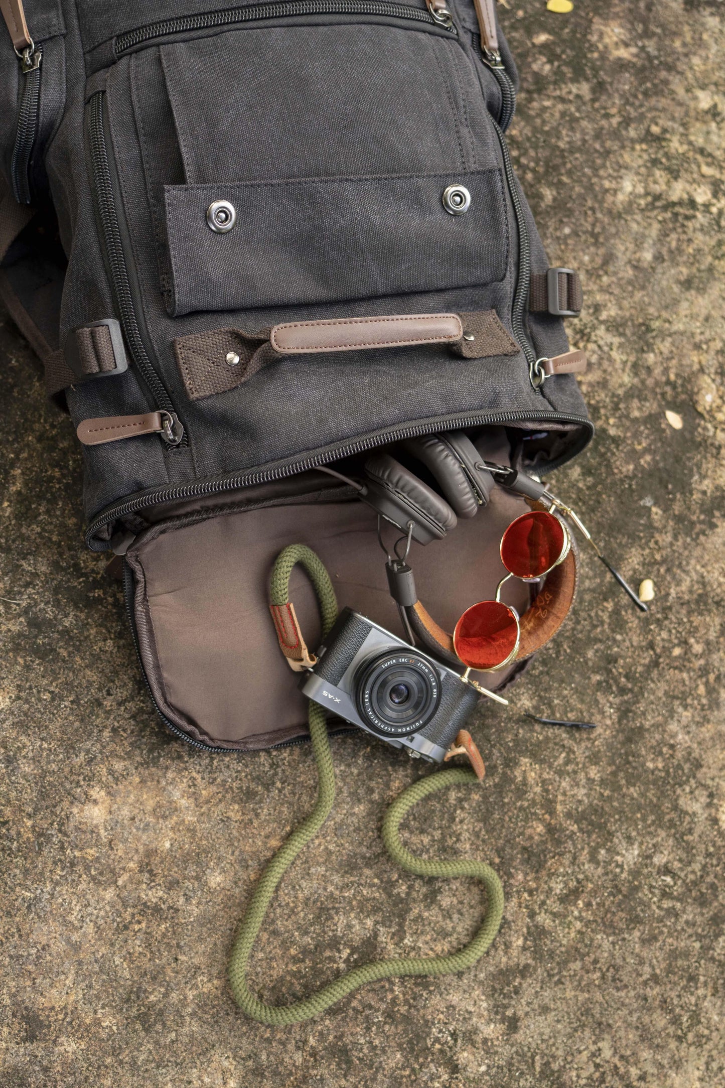 grosser Canvas Rucksack in verschiedenen Farben