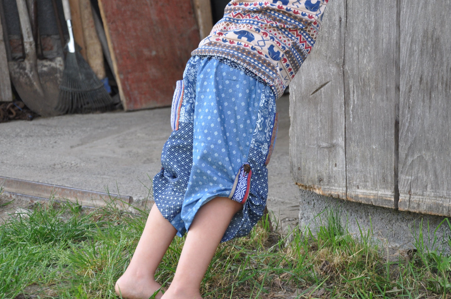 bequeme Jeans Pumphose für Kinder in blau
