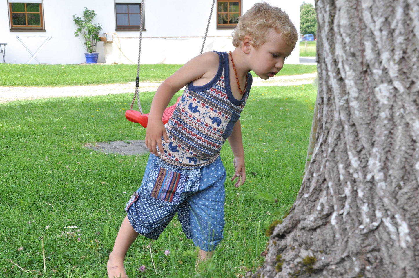 bequeme Jeans Pumphose für Kinder in blau