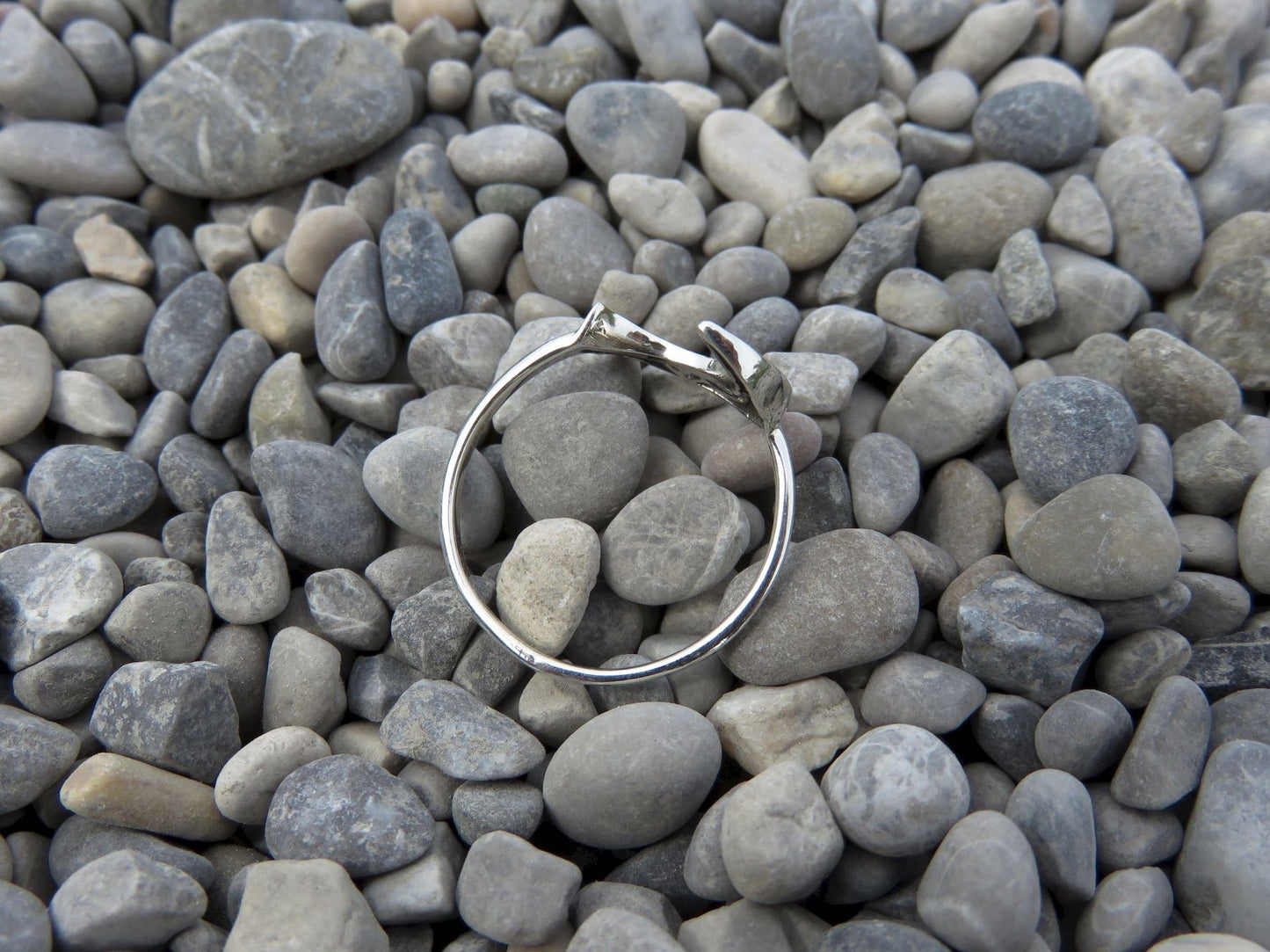 gemusterter Mond Ring aus Silber