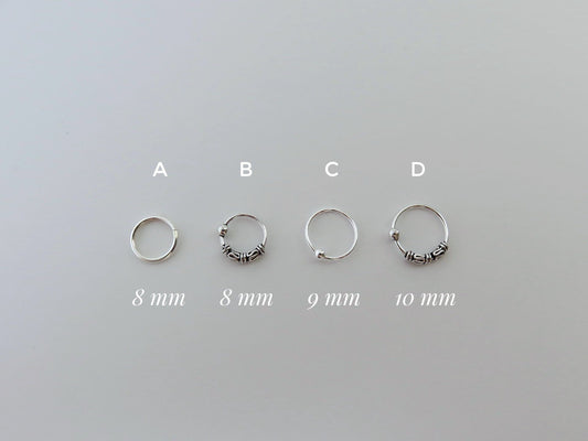 Silver nose ring
