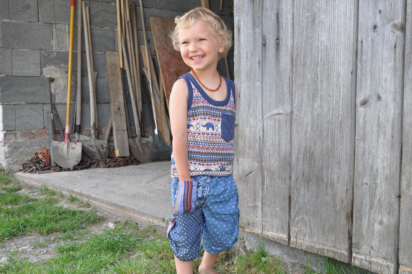 bequeme Jeans Pumphose für Kinder in blau
