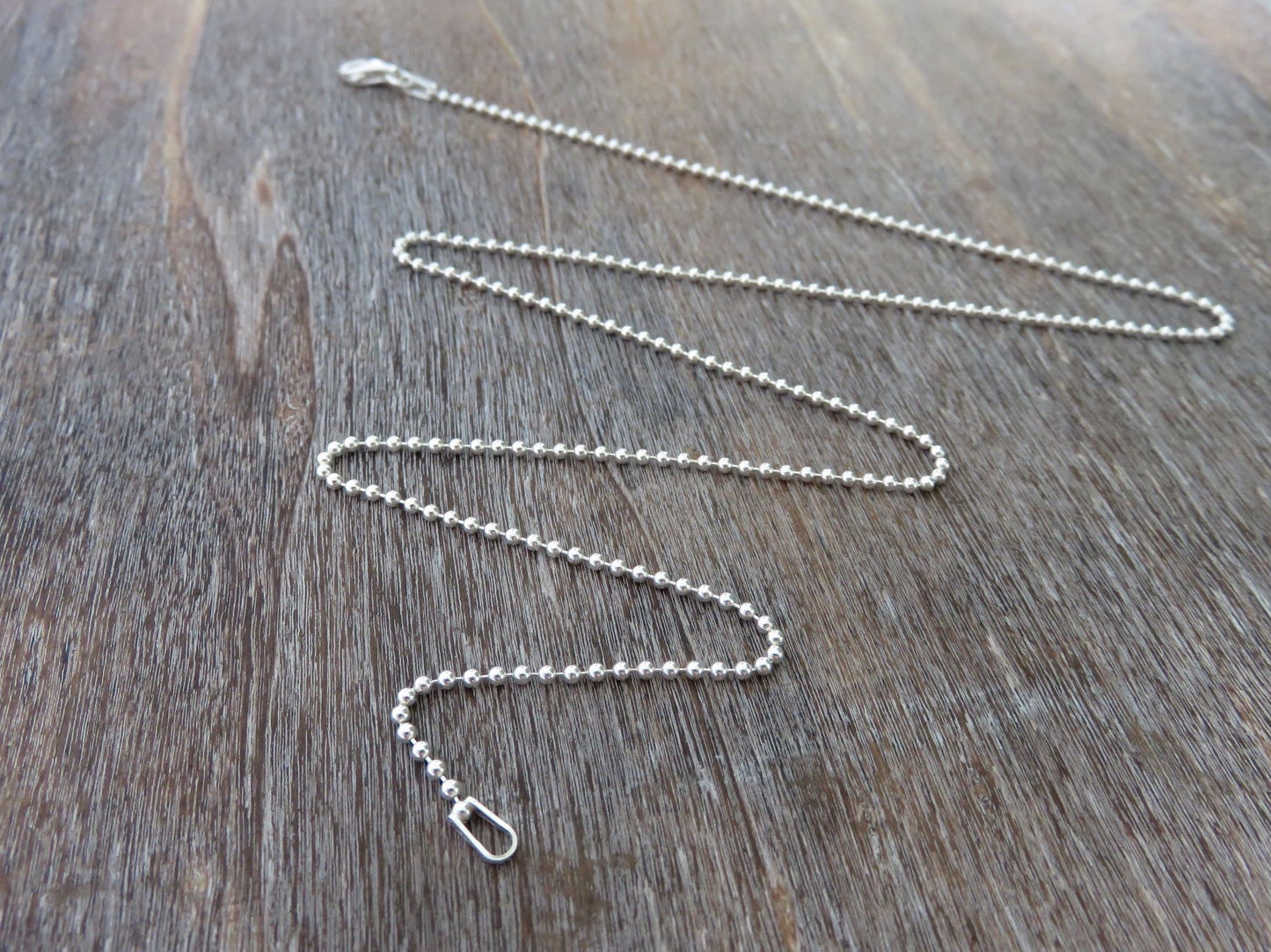 Silver ball chain in different lengths