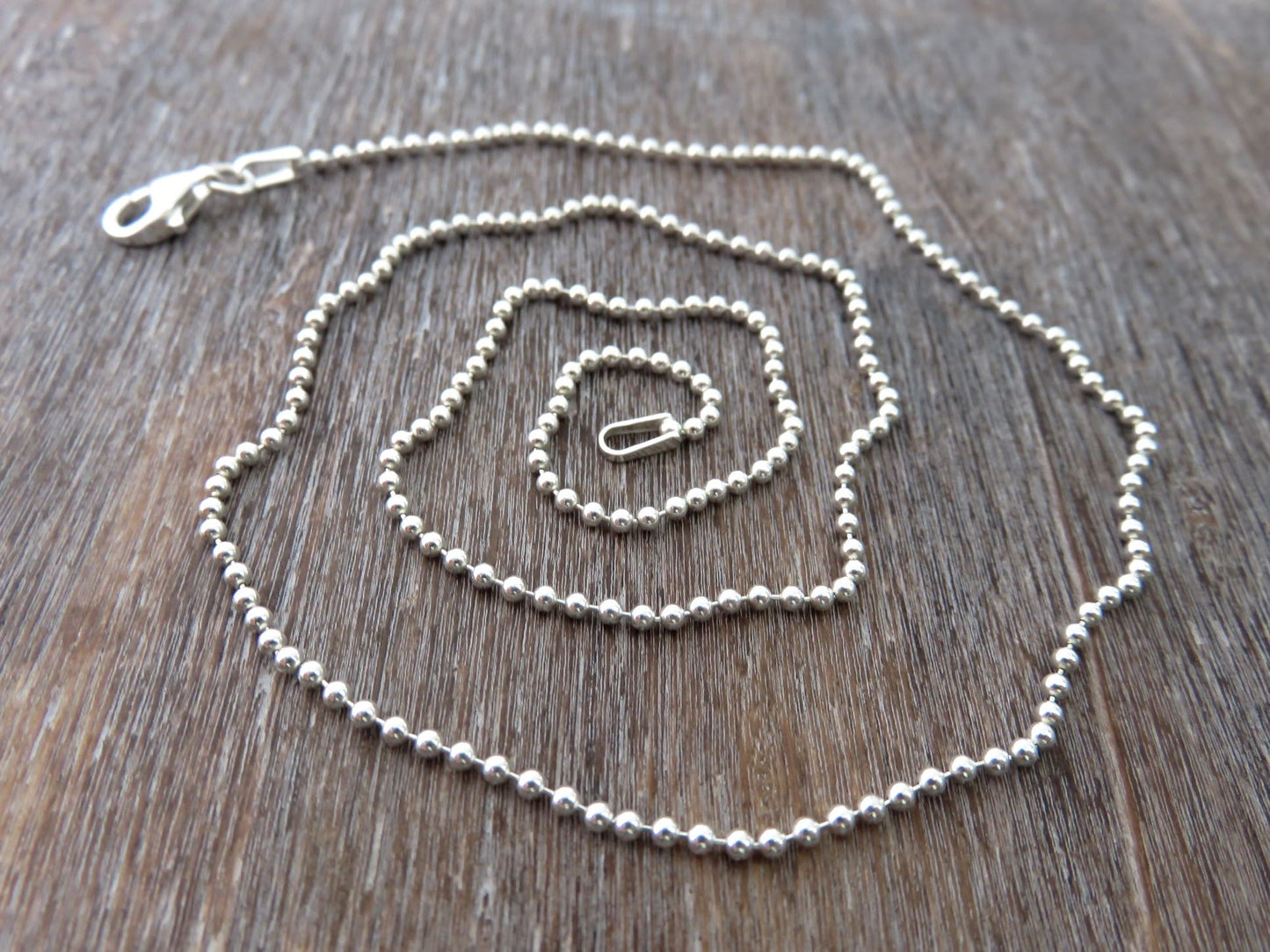 Silver ball chain in different lengths
