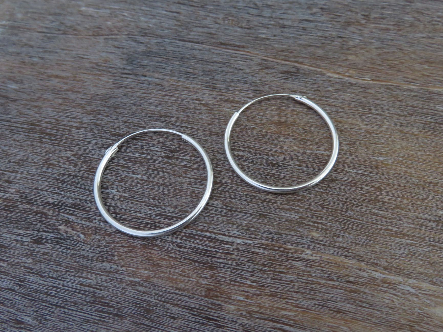 schlichte Creolen aus Silber