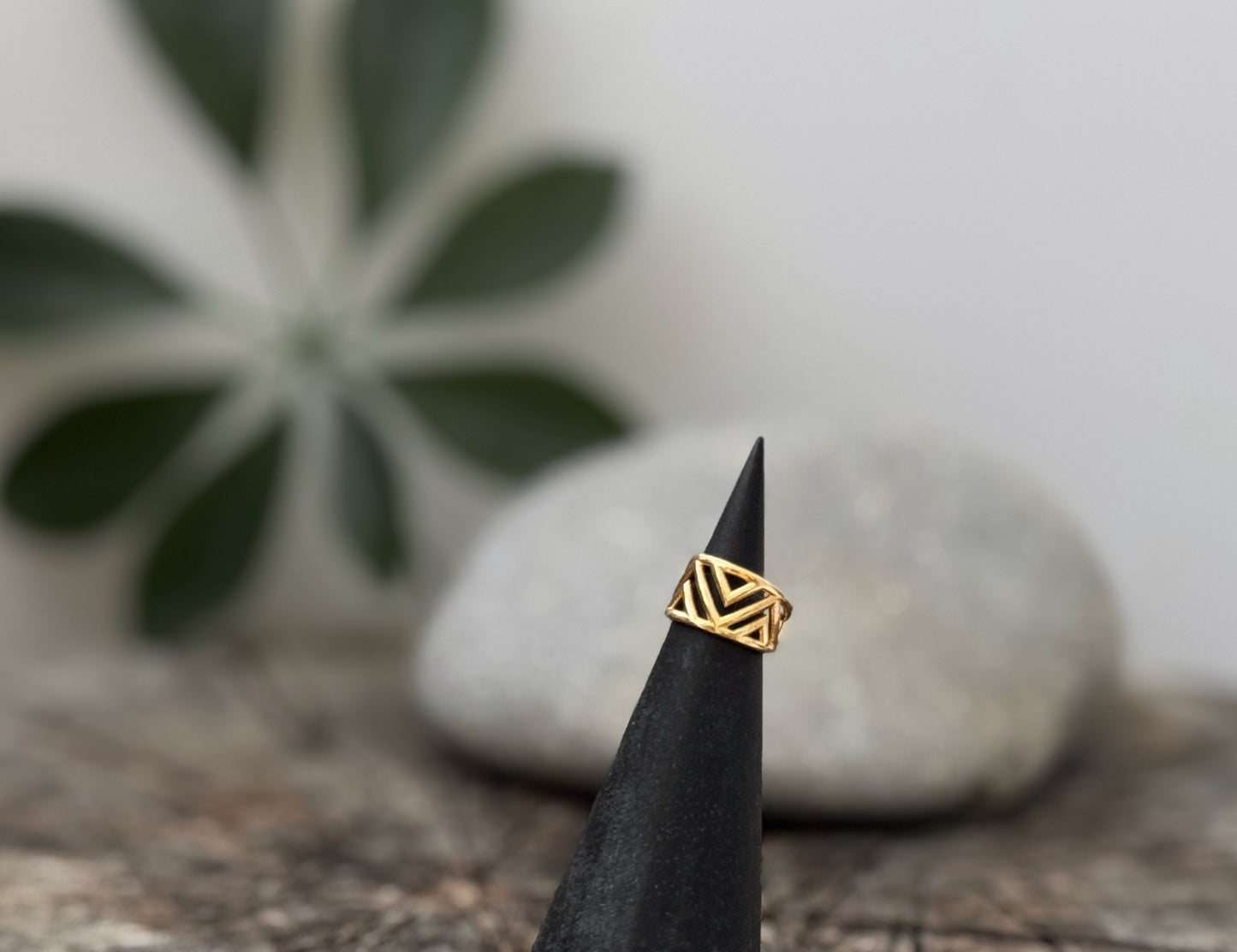 Ohrclip Zickzack Muster, Ohrschmuck ohne Loch, Ohrmanschette