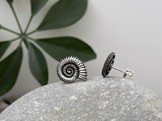 Ohrstecker Schnecke Spirale aus Silber