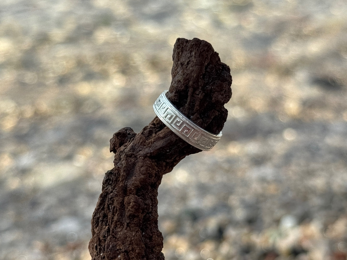 Toe ring with silver spirals 