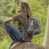 Canvas Rucksack in grau