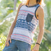 gemustertes Tanktop mit Brusttasche für Männer im lässigen Look