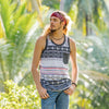 gemustertes Tanktop mit Brusttasche für Männer im lässigen Look
