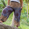 PLUS SIZE Pluderhose mit Mandalamuster in lila