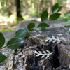 Earclimber Ohrringe mit Blättern aus Silber
