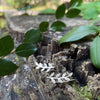 Earclimber Ohrringe mit Blättern aus Silber