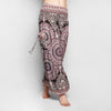 luftige Pluderhose floral gemustert in schwarz grau rot mit Taschen