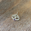 Anhänger Lotusblume mit Amethyst und Pünktchen aus Silber