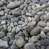gemusterter Mond Ring aus Silber