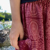 Pluderhose mit filigranem Muster in rot für Kinder