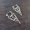 geometrische Ohrringe Dreieck aus Silber