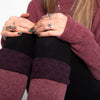 Beinstulpen zum Wenden in rosé rot, Stulpen, Yoga Stulpen