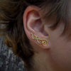 Earclimber Ohrringe mit Spiralen aus Silber