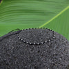 Armband mit silbernen Perlen in schwarz oder türkis