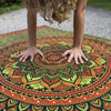 Sarong, Strandtuch, Badetuch mit Mandala Blume in grün/bunt