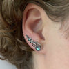 Earclimber Ohrringe mit Labradorit Steinen aus Silber