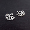 Front Back Ohrstecker mit schwarzem Onyx Stein aus Silber