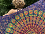 Sarong, Strandtuch, Badetuch mit Mandala in blau/bunt