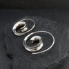 kleine klassische Spiralcreolen aus Silber