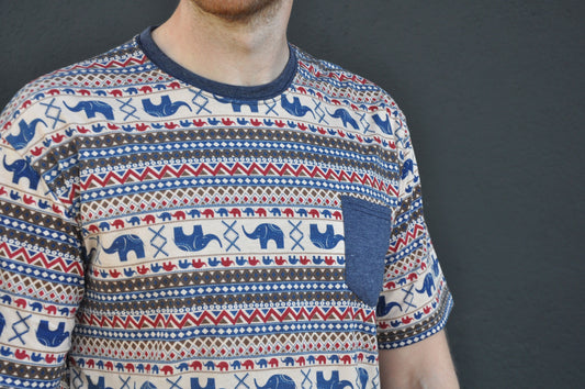 T-Shirt mit Elefantenmuster für Männer