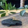 Zehenring mit Stein und kleiner Blume vergoldet